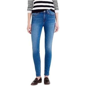 J. CREW HIGH RISE SKINNY FITTED WHISKERED DENIM JEANS
